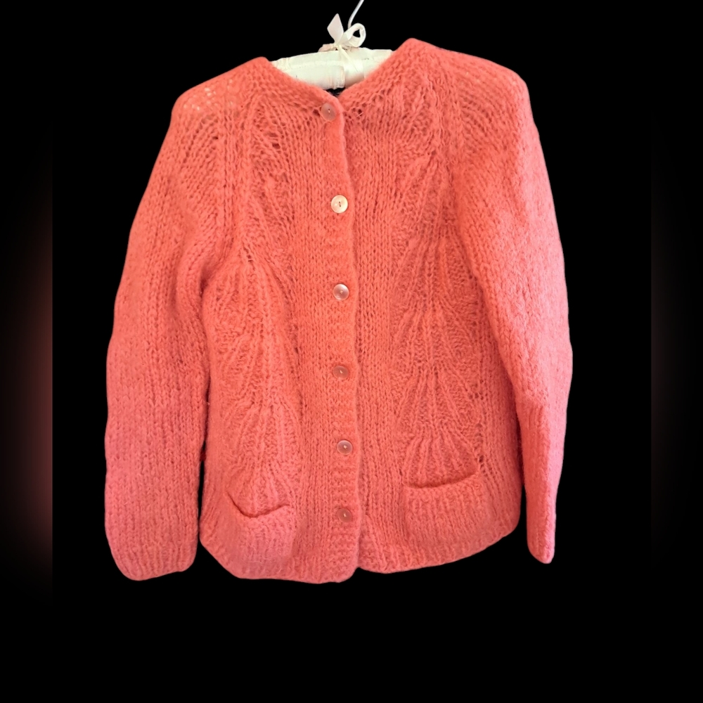 Helen harper limited edition mohair vintage cardigan retro 60s medium pocketed
